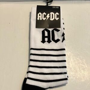 AC/DC Casual Black and White‎ Crew Socks